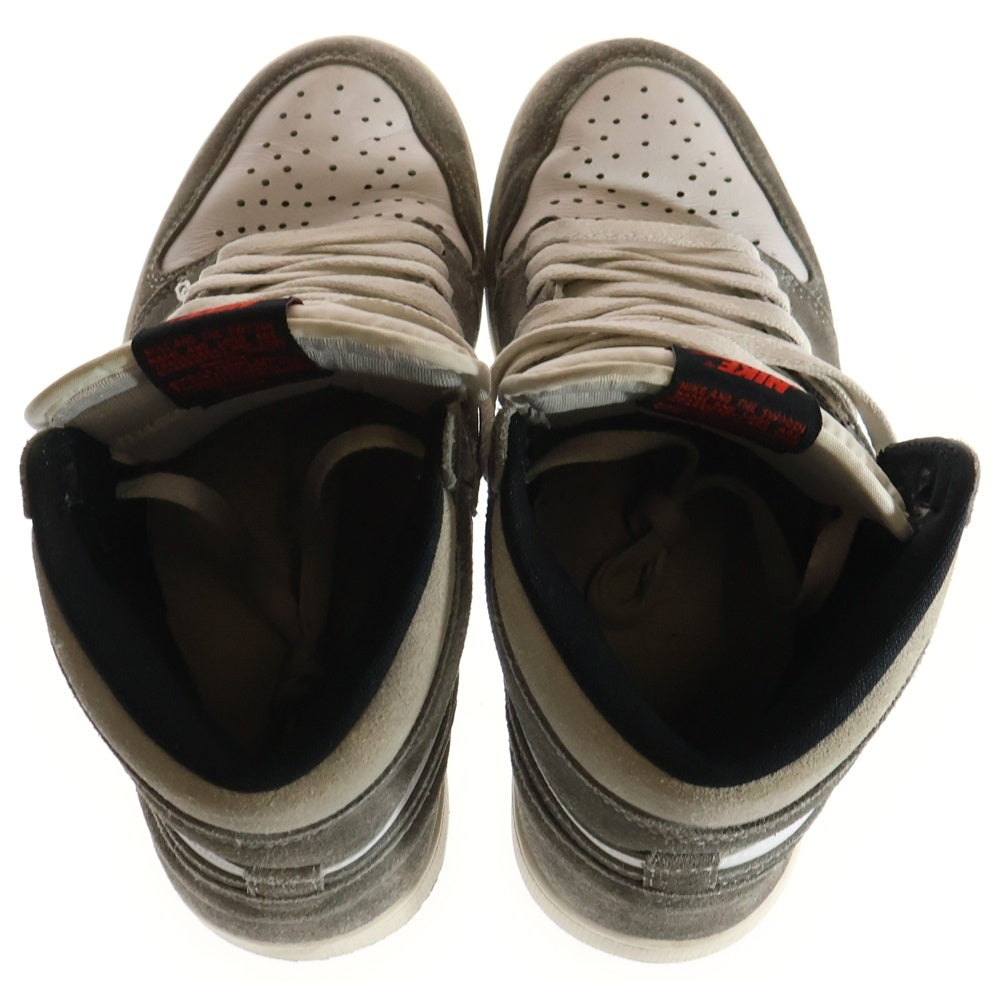 NIKE(ナイキ) AIR JORDAN 1 RETRO HIGH OG BLACK AND SMOKE GREY DZ5485-051 エアジョーダン ブラックアンドスモーク ハイカットスニーカー ホワイト/グレー US7/25cm