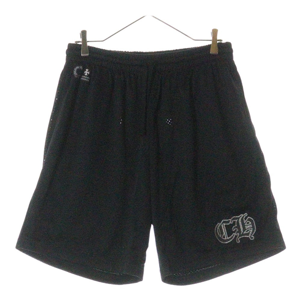 CHROME HEARTS(クロムハーツ) MESH WARM UP JERSEY CHプリントメッシュハーフパンツ ブラック