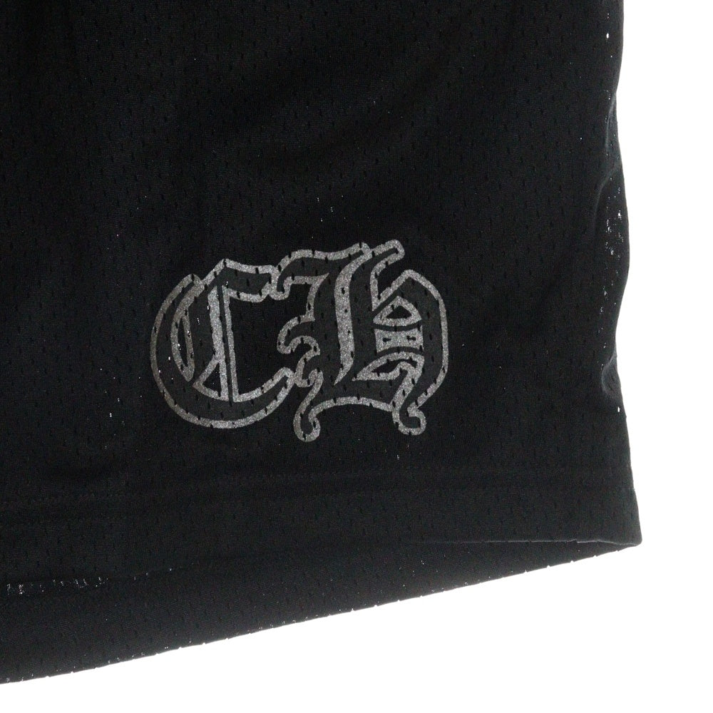 CHROME HEARTS(クロムハーツ) MESH WARM UP JERSEY CHプリントメッシュハーフパンツ ブラック