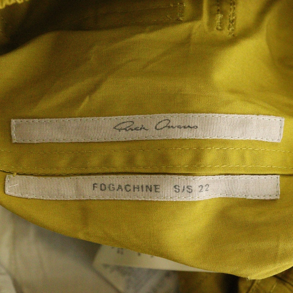 Rick Owens(リックオウエンス) 22SS FOGACHINE BAUHAUS CARGO バウハウス カーゴ パンツ イエロー RU01B1377-TE