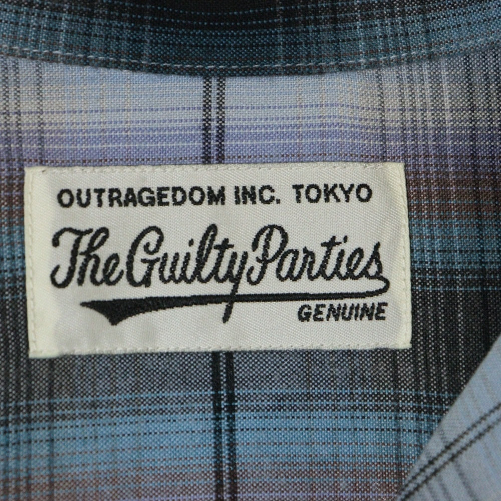 WACKO MARIA(ワコマリア) 24SS OMBRE CHECK OPEN COLLAR SHIRT S/S -TYPE 2 オンブレ 半袖チェックシャツ ブルー 24SS-WMS-OC11