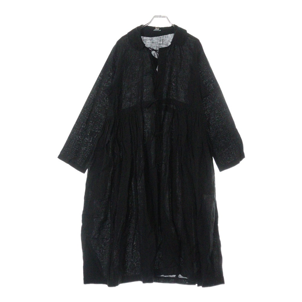 COMME des GARCONS COMME des GARCONS(コムデギャルソンコムデギャルソン) 16SS AD2015 前開き リネンリボンワンピース ブラック レディース RQ-O003