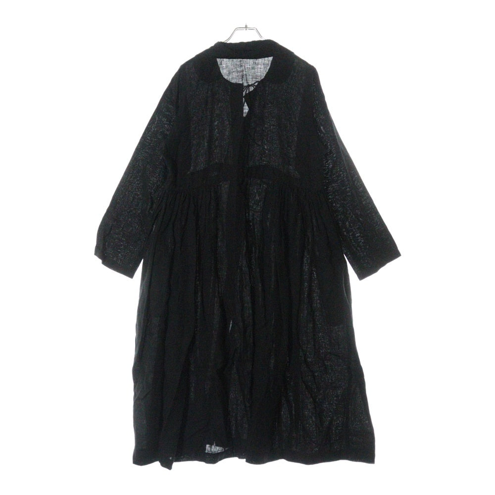 COMME des GARCONS COMME des GARCONS(コムデギャルソンコムデギャルソン) 16SS AD2015 前開き リネンリボンワンピース ブラック レディース RQ-O003