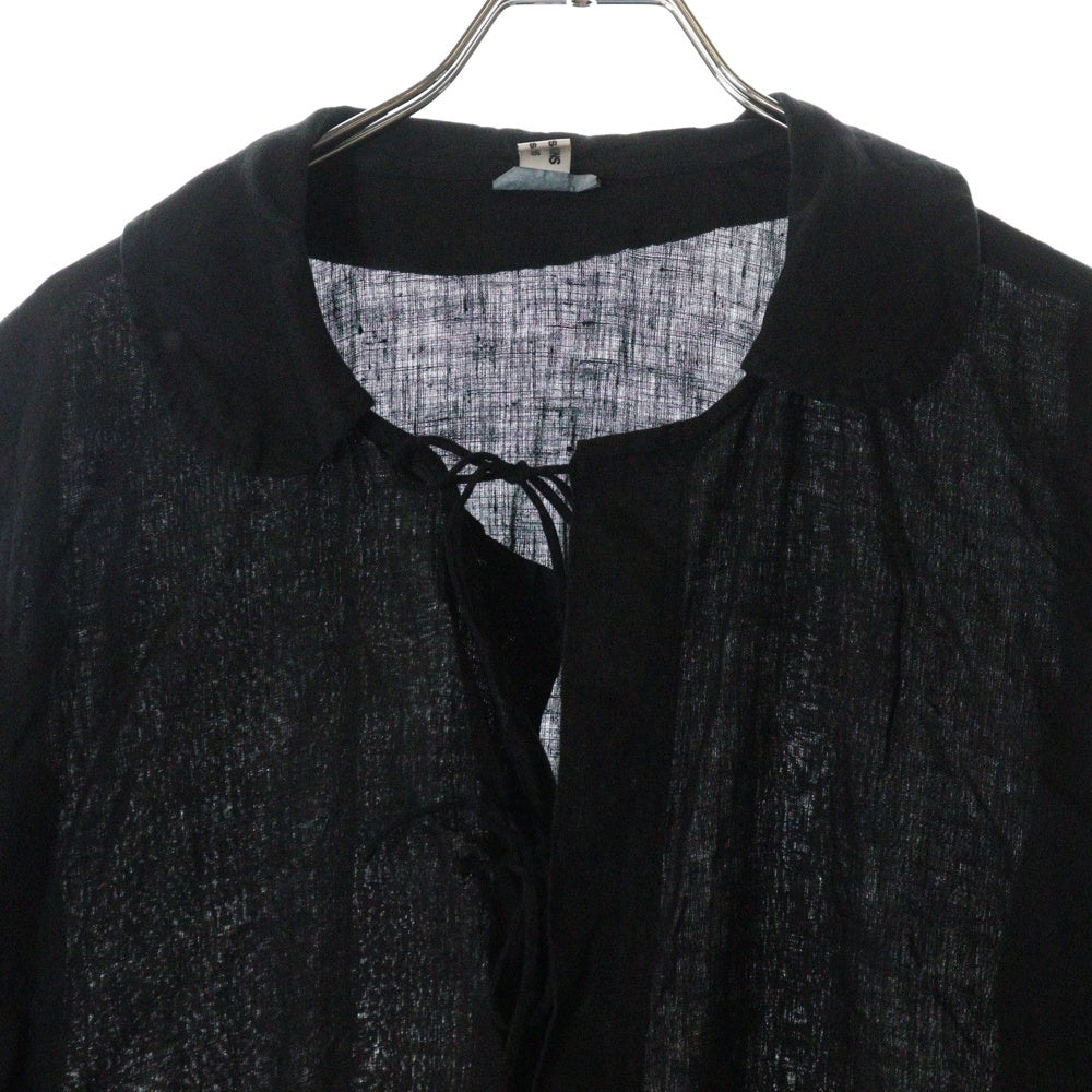 COMME des GARCONS COMME des GARCONS(コムデギャルソンコムデギャルソン) 16SS AD2015 前開き リネンリボンワンピース ブラック レディース RQ-O003
