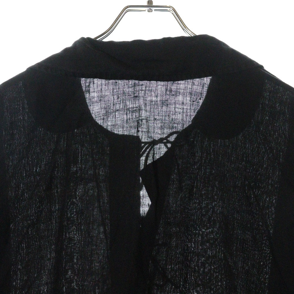 COMME des GARCONS COMME des GARCONS(コムデギャルソンコムデギャルソン) 16SS AD2015 前開き リネンリボンワンピース ブラック レディース RQ-O003