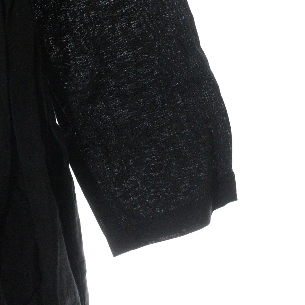 COMME des GARCONS COMME des GARCONS(コムデギャルソンコムデギャルソン) 16SS AD2015 前開き リネンリボンワンピース ブラック レディース RQ-O003