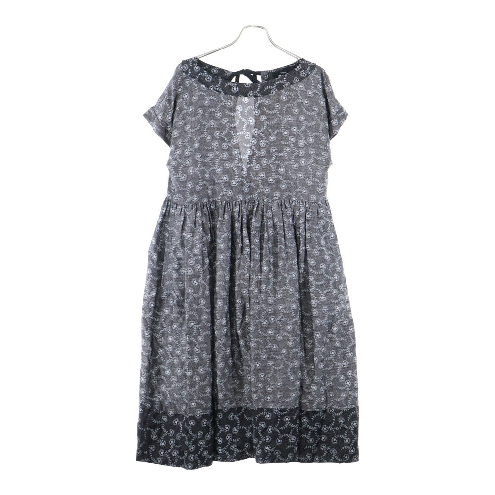 tricot COMME des GARCONS(トリコ コム デ ギャルソン) 16AW キュプラ 花柄 ノースリーブワンピース ブラック レディース TR-O011