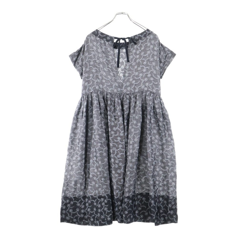 tricot COMME des GARCONS(トリコ コム デ ギャルソン) 16AW キュプラ 花柄 ノースリーブワンピース ブラック レディース TR-O011