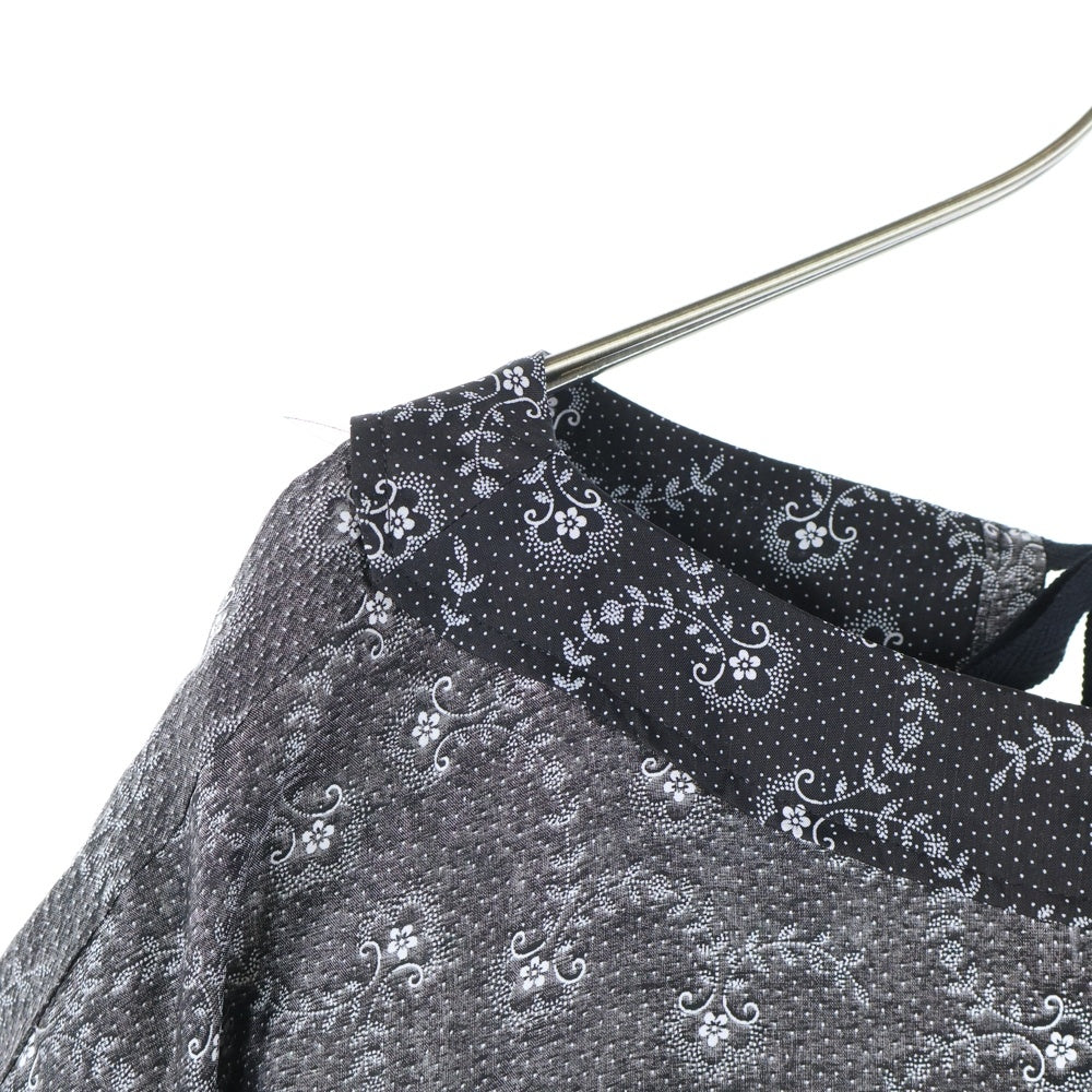 tricot COMME des GARCONS(トリコ コム デ ギャルソン) 16AW キュプラ 花柄 ノースリーブワンピース ブラック レディース TR-O011