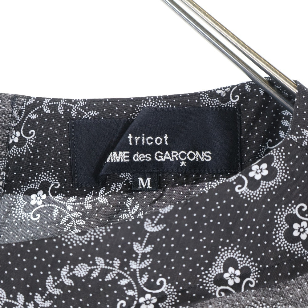 tricot COMME des GARCONS(トリコ コム デ ギャルソン) 16AW キュプラ 花柄 ノースリーブワンピース ブラック レディース TR-O011
