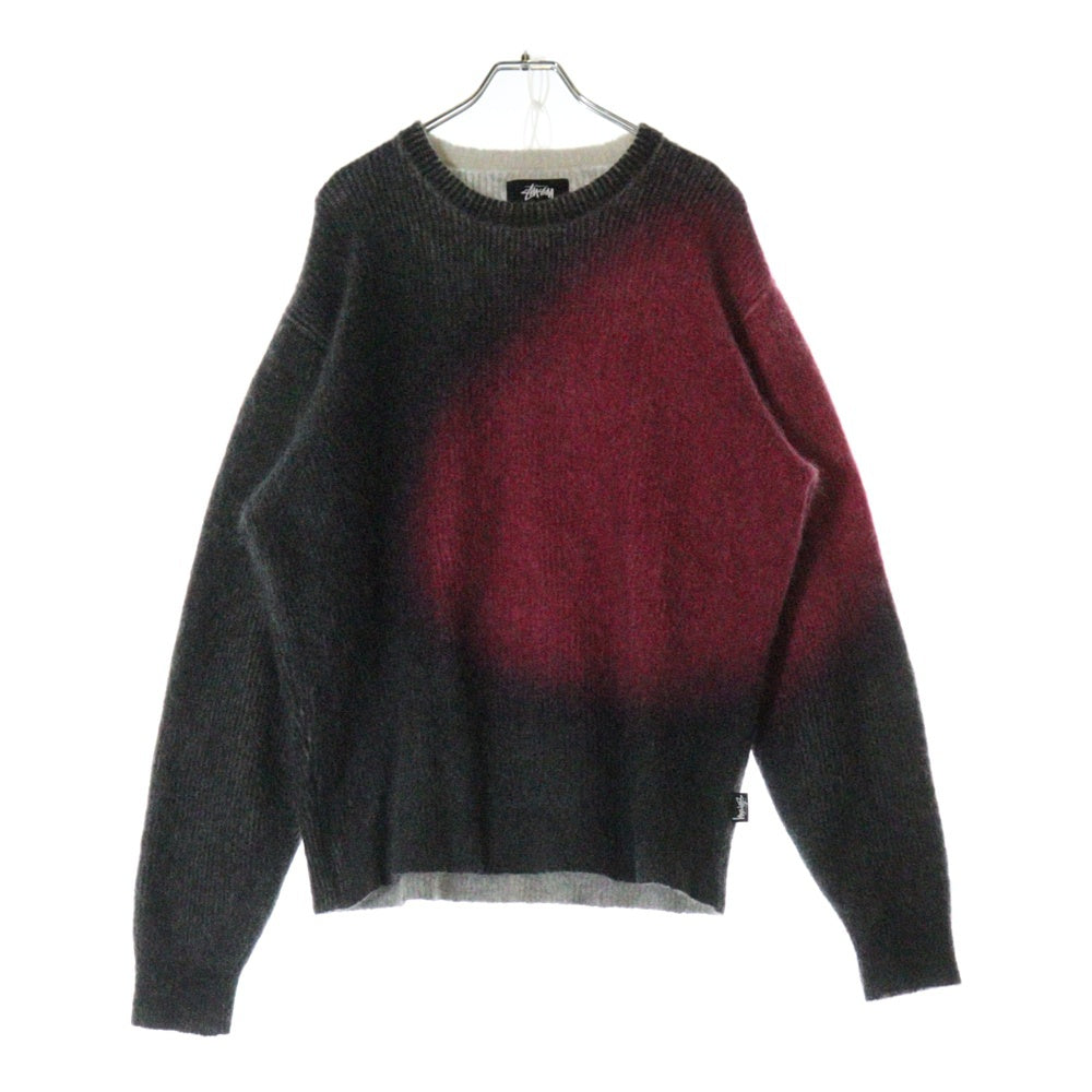 STUSSY(ステューシー) 22AW Brushed Dot Sweater ブラッシュド ドット モヘア ニットセーター グレー/ピンク 117162
