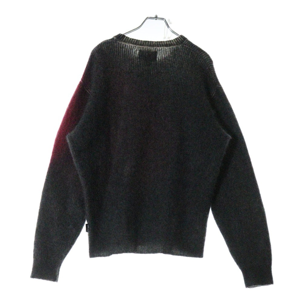 STUSSY(ステューシー) 22AW Brushed Dot Sweater ブラッシュド ドット モヘア ニットセーター グレー/ピンク 117162