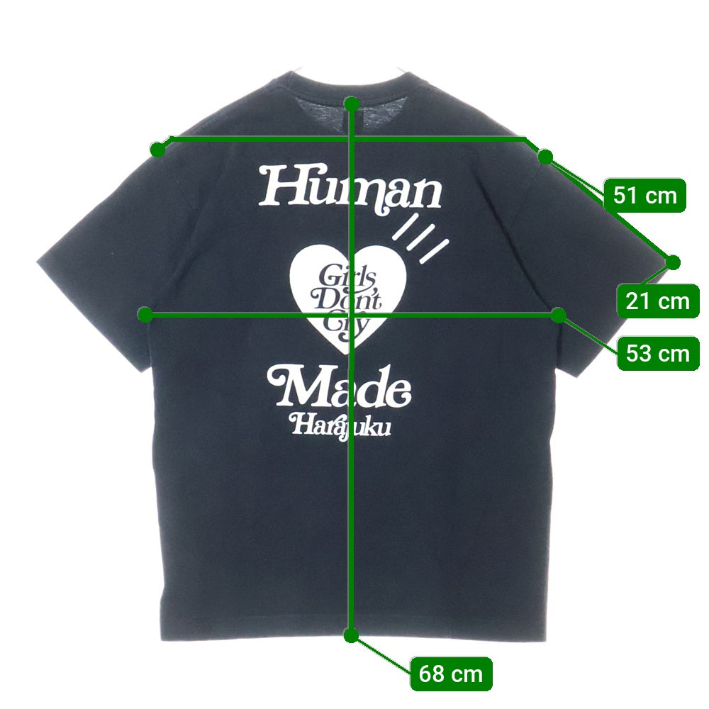 HUMAN MADE(ヒューマンメイド) × Girls Don't Cry HARAJUKU 原宿 Tシャツ ブラック