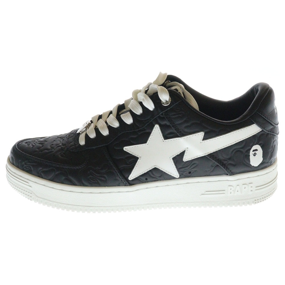A BATHING APE(アベイシングエイプ) STA #3 OZX SH M191052 L レザースニーカー カーフレザー ラバー US9.5/27.5cm ブラック/ホワイト