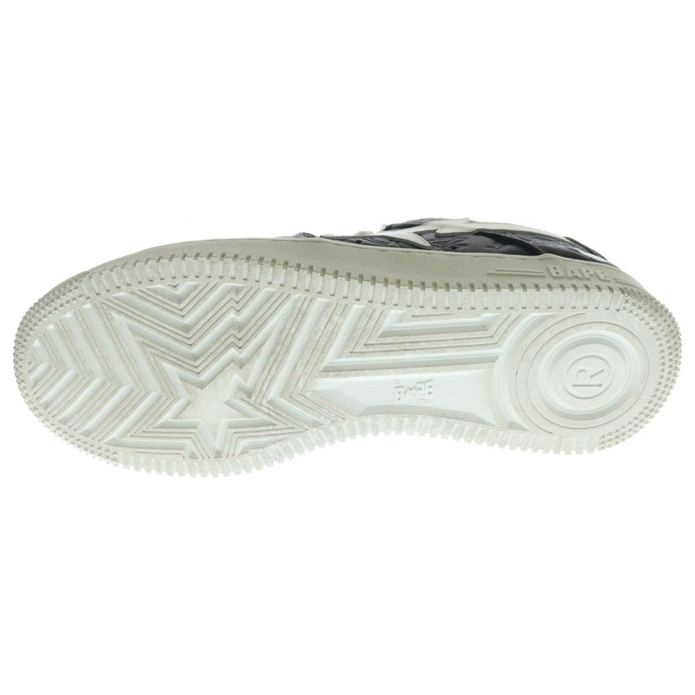 A BATHING APE(アベイシングエイプ) STA #3 OZX SH M191052 L レザースニーカー カーフレザー ラバー US9.5/27.5cm ブラック/ホワイト