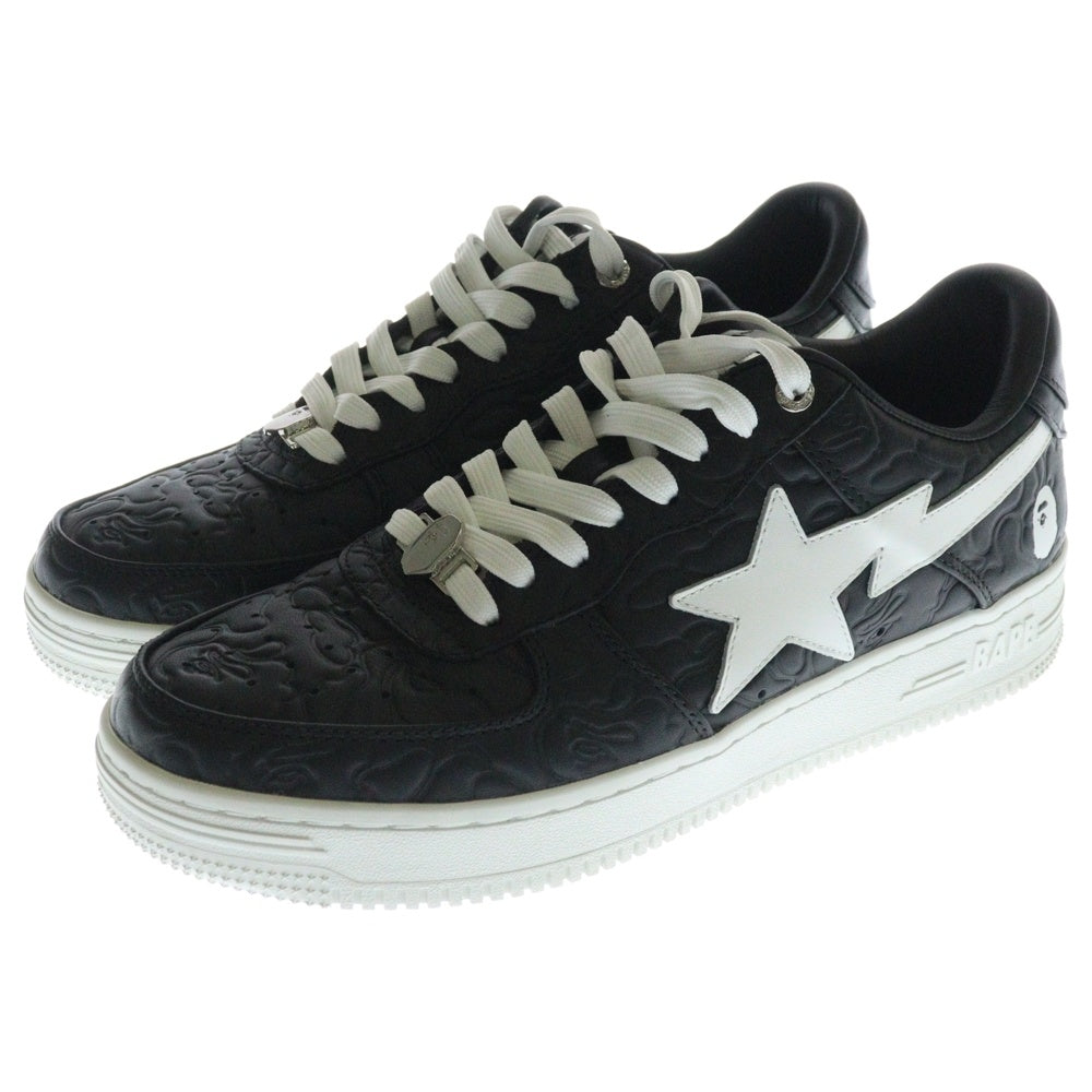 A BATHING APE(アベイシングエイプ) STA #3 OZX SH M191052 L レザースニーカー カーフレザー ラバー US9.5/27.5cm ブラック/ホワイト