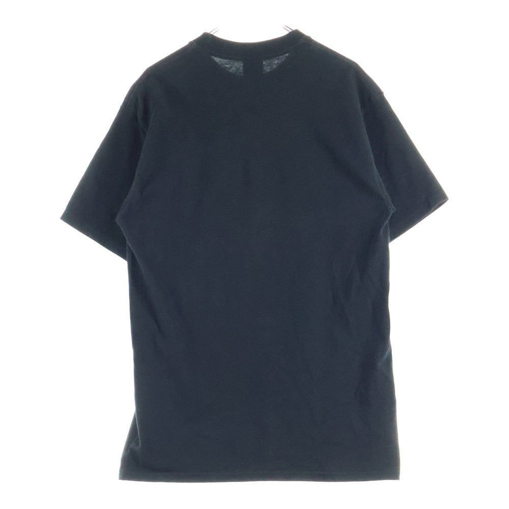 STUSSY(ステューシー) ロゴプリント コットン クルーネック半袖Tシャツ カットソー ブラック CA-28629