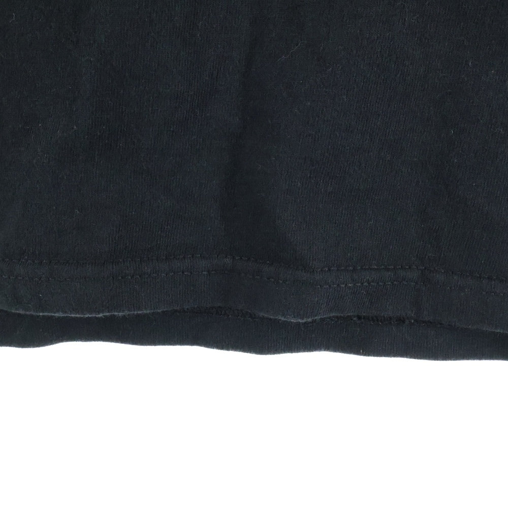 STUSSY(ステューシー) ロゴプリント コットン クルーネック半袖Tシャツ カットソー ブラック CA-28629