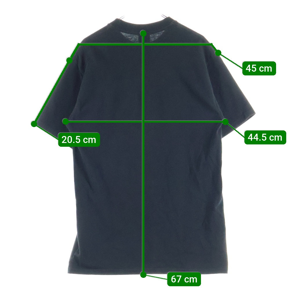 STUSSY(ステューシー) ロゴプリント コットン クルーネック半袖Tシャツ カットソー ブラック CA-28629