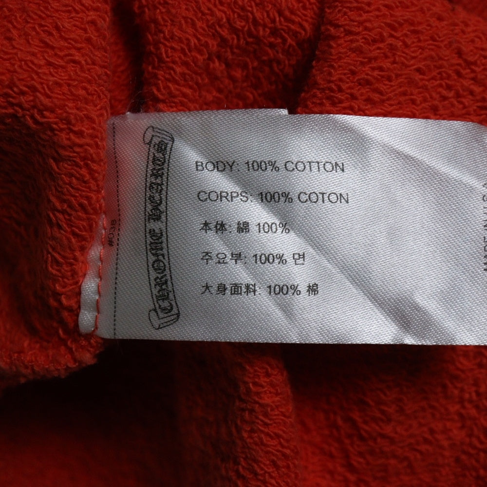 CHROME HEARTS(クロムハーツ) MATTY BOY PPO IWANT MORE NOT LESS HD PLVR マッティボーイ プリント クルーネックスウェットトレーナー オレンジ