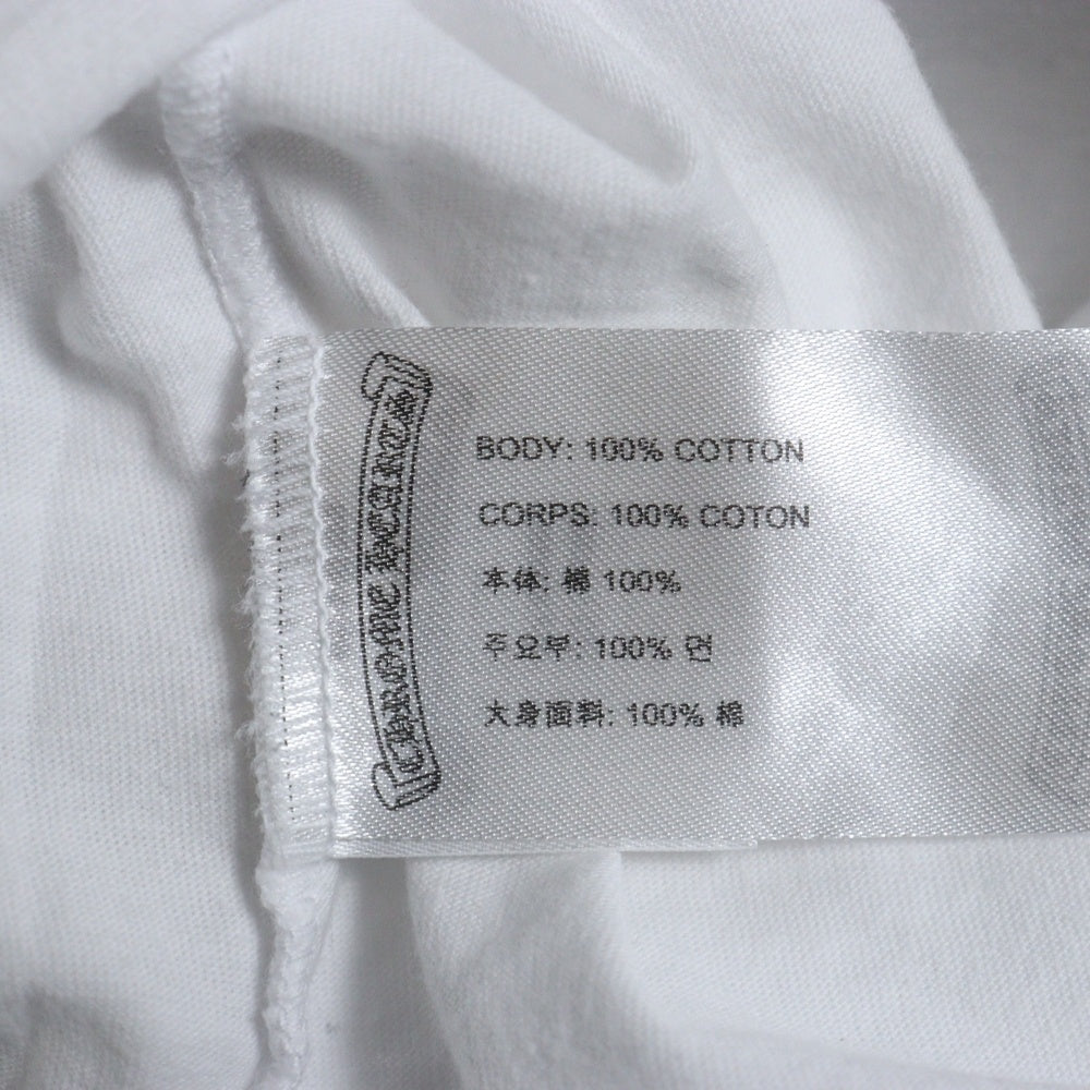CHROME HEARTS(クロムハーツ) Neck Logo L/S Tee ネックロゴ プリント袖ロゴ ロンT ロングスリーブ カットソー ホワイト