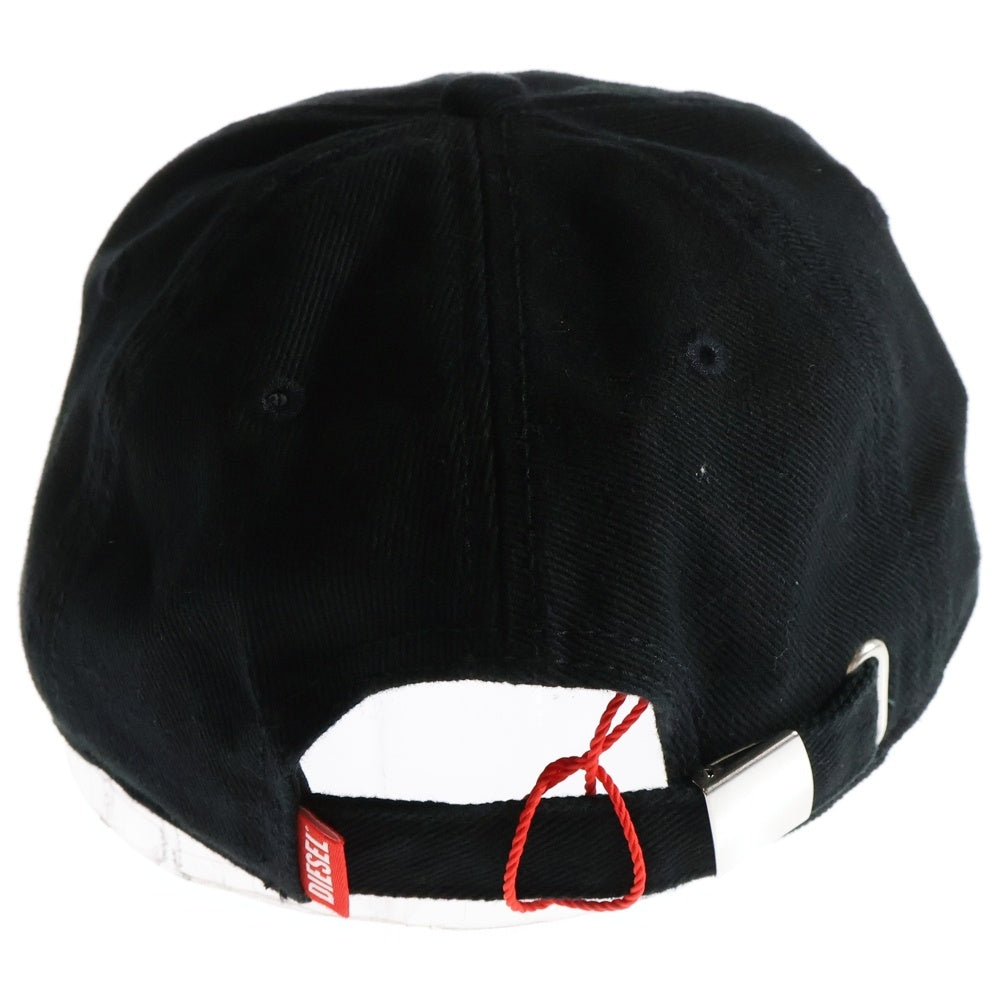 DIESEL(ディーゼル) Baseball Cap ベースボールキャップ C-PLAK A11357 0PFAA コットン オーバルD ロゴ 帽子 ブラック