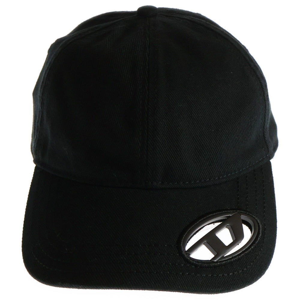 DIESEL(ディーゼル) Baseball Cap ベースボールキャップ C-PLAK A11357 0PFAA コットン オーバルD ロゴ 帽子 ブラック