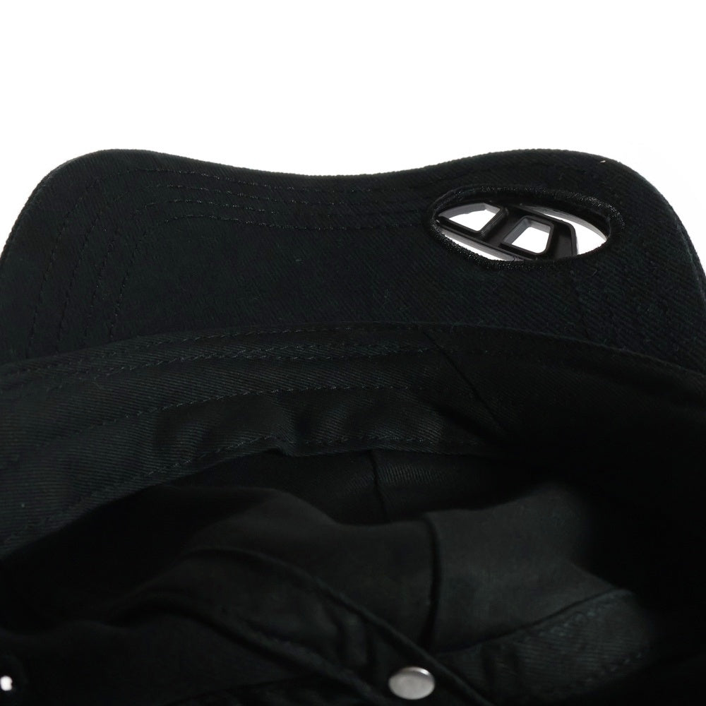 DIESEL(ディーゼル) Baseball Cap ベースボールキャップ C-PLAK A11357 0PFAA コットン オーバルD ロゴ 帽子 ブラック