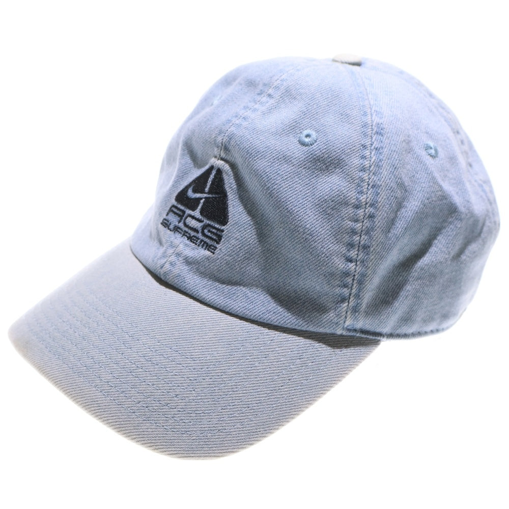 SUPREME(シュプリーム) 22AW × NIKE ACG Denim 6 Panel ナイキ デニム ベースボールキャップ 帽子 インディゴ
