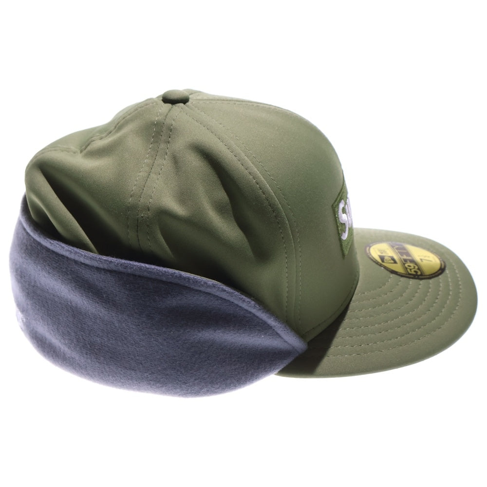 SUPREME(シュプリーム) 20AW × NEWERA WINDSTOPPER Box Logo Cap ニューエラ ウィンドストッパー ボックスロゴ キャップ 帽子 カーキ