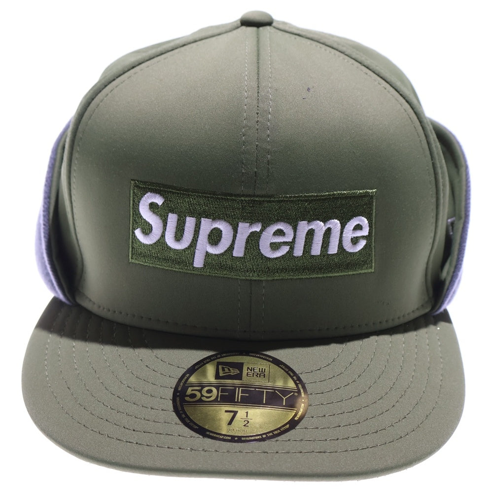 SUPREME(シュプリーム) 20AW × NEWERA WINDSTOPPER Box Logo Cap ニューエラ ウィンドストッパー ボックスロゴ キャップ 帽子 カーキ