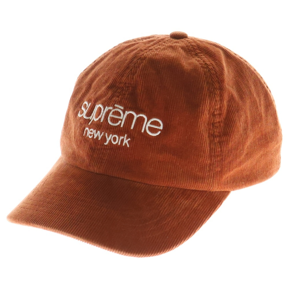 SUPREME(シュプリーム) 21AW GORE-TEX Corduroy Classic Logo 6-Panel ゴアテックス コーデュロイ クラシック ロゴ 6パネル キャップ 帽子 ブラウン