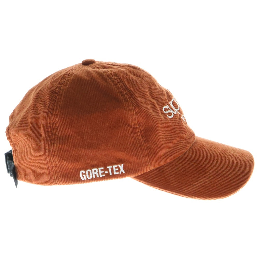 SUPREME(シュプリーム) 21AW GORE-TEX Corduroy Classic Logo 6-Panel ゴアテックス コーデュロイ クラシック ロゴ 6パネル キャップ 帽子 ブラウン