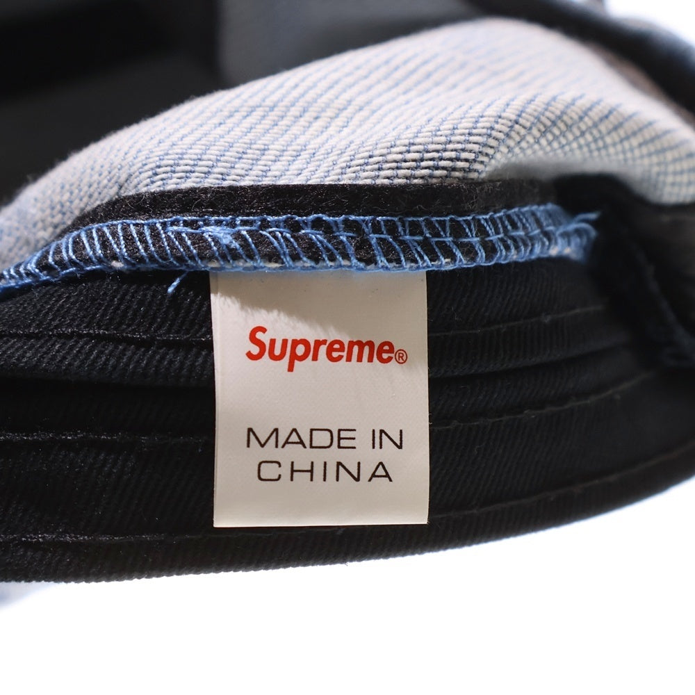 SUPREME(シュプリーム) 20AW Logo Stripe Jacquard Denim Camp Cap ロゴストライプ ジャガード デニムキャンプキャップ 帽子 インディゴ
