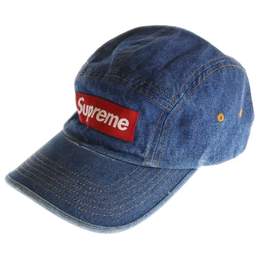 SUPREME(シュプリーム) 22AW Washed Chino Twill Camp Cap ウォッシュド チノ ツウィル キャンプキャップ 帽子 インディゴ