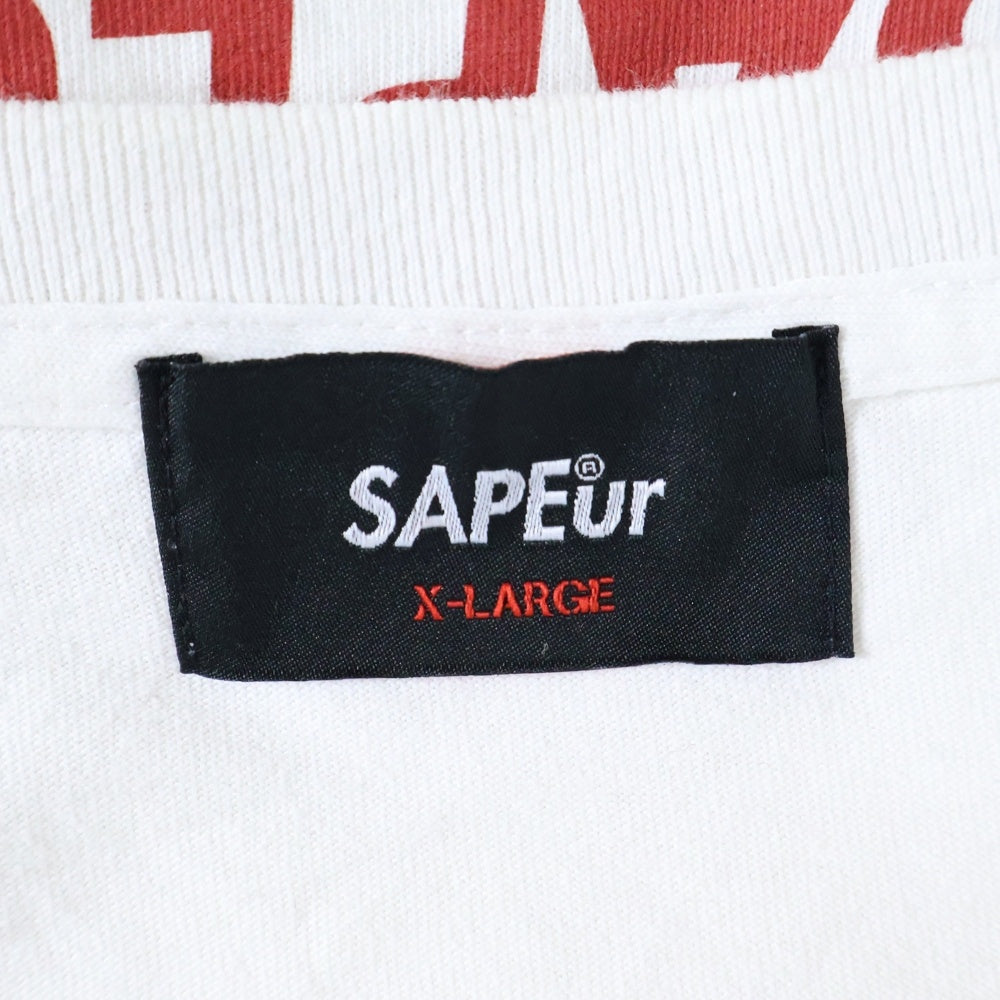 SAPEur(サプール) ×ONE PEACE BOA HONCOCK TEE ワンピース ボア ハンコック クルーネック半袖プリントTシャツ カットソー ホワイト