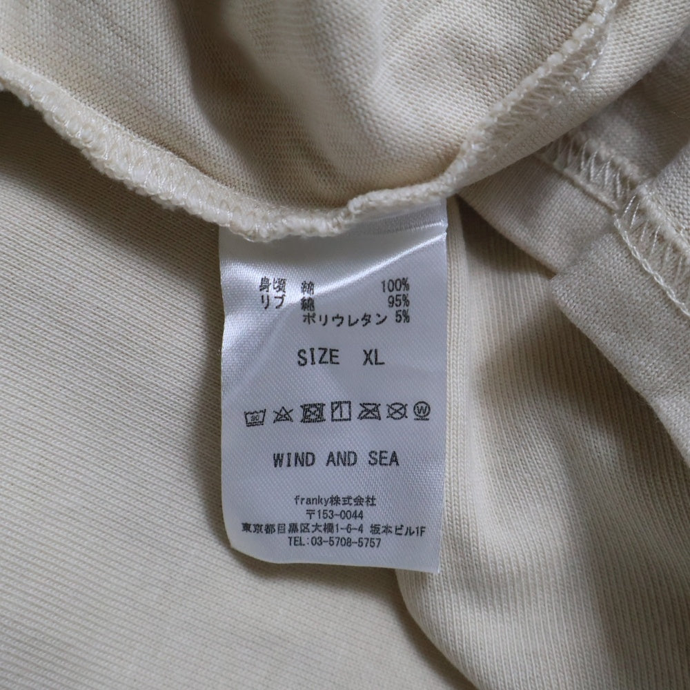 WIND AND SEA(ウィンダンシー) 22SS SEA L/S TEE シーロングスリーブTシャツ 長袖カットソー ベージュ WDS-SEA-22S-01