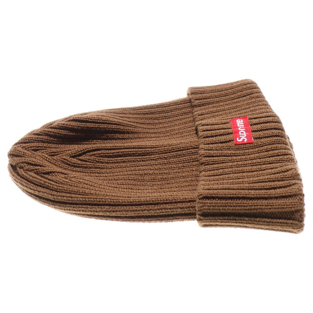 SUPREME(シュプリーム) 17SS Overdyed Ribbed Beanie コットンビーニー 帽子 ブラウン