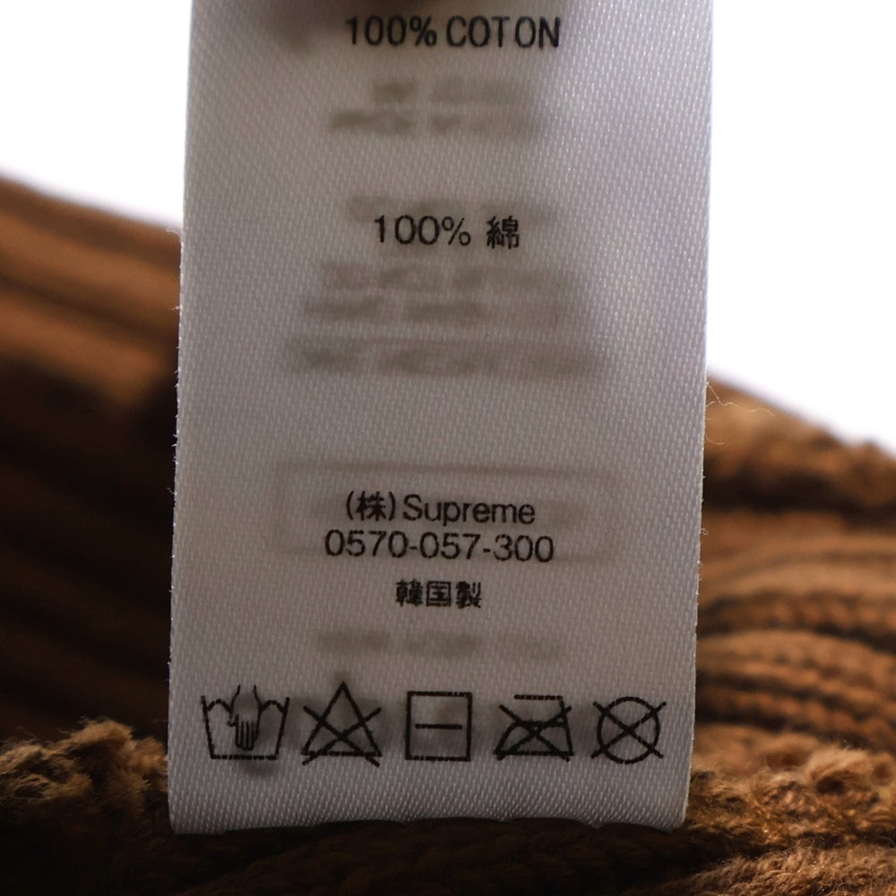 SUPREME(シュプリーム) 17SS Overdyed Ribbed Beanie コットンビーニー 帽子 ブラウン