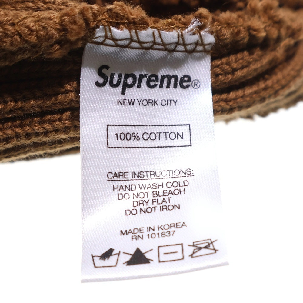SUPREME(シュプリーム) 17SS Overdyed Ribbed Beanie コットンビーニー 帽子 ブラウン