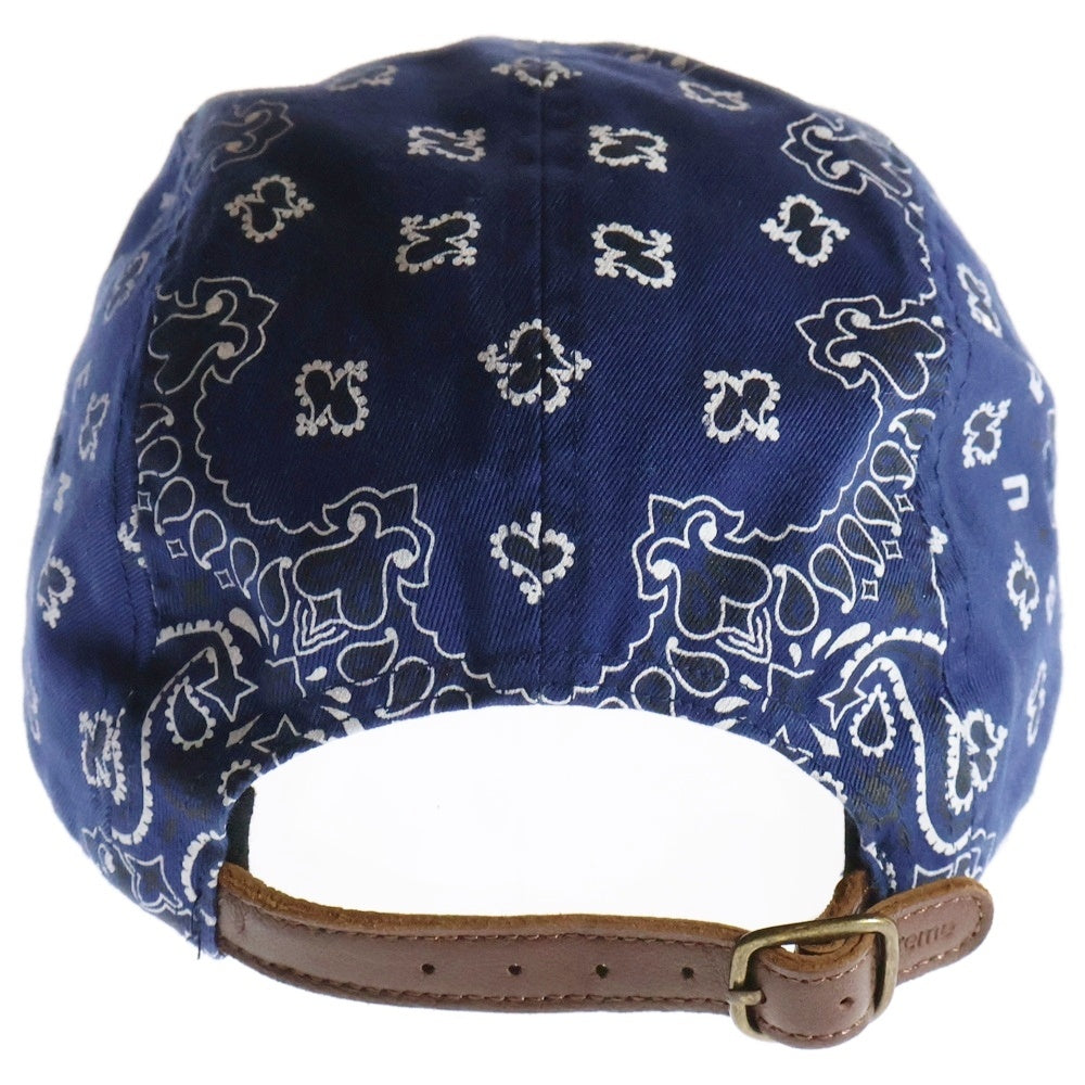 SUPREME(シュプリーム) 21SS Bandana Camp Cap ボックスロゴ バンダナ キャンプキャップ 帽子 ネイビー