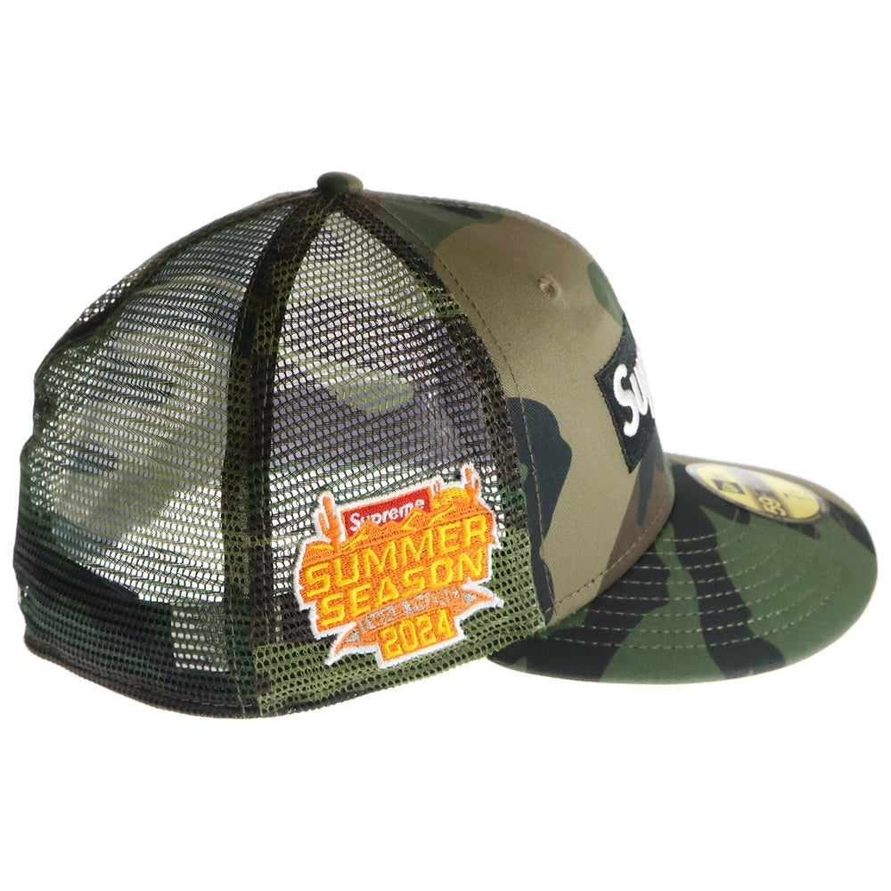 SUPREME(シュプリーム) 24SS ×NEWERA Box Logo Mesh Back ニューエラ ボックスロゴ メッシュバック キャップ 帽子 カモ ブラウン