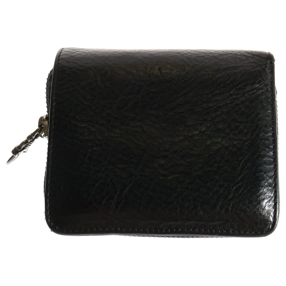 CHROME HEARTS(クロムハーツ) SQ ZIP BILL スクエアジップビル レザーウォレット 財布 ブラック BCA376