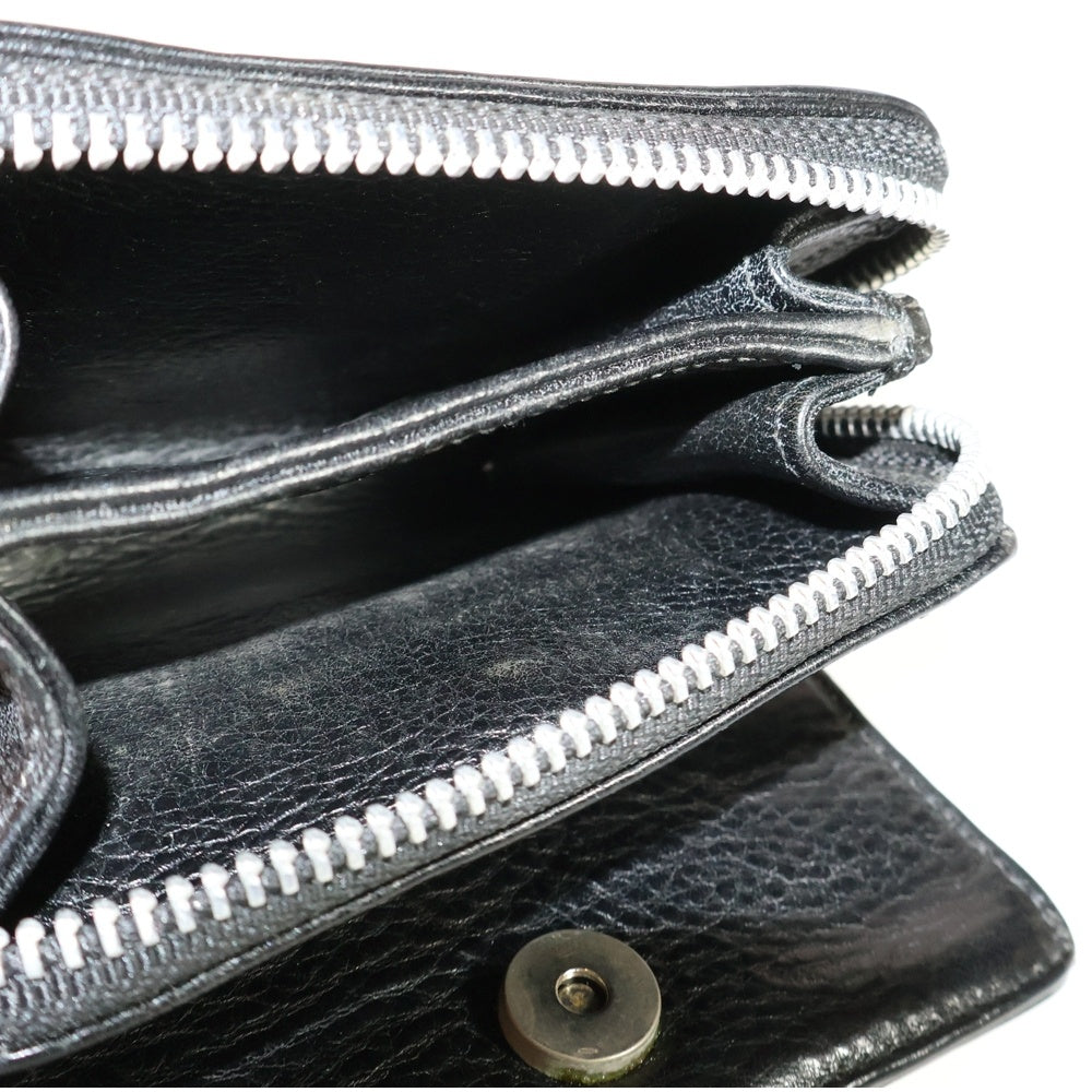 CHROME HEARTS(クロムハーツ) SQ ZIP BILL スクエアジップビル レザーウォレット 財布 ブラック BCA376