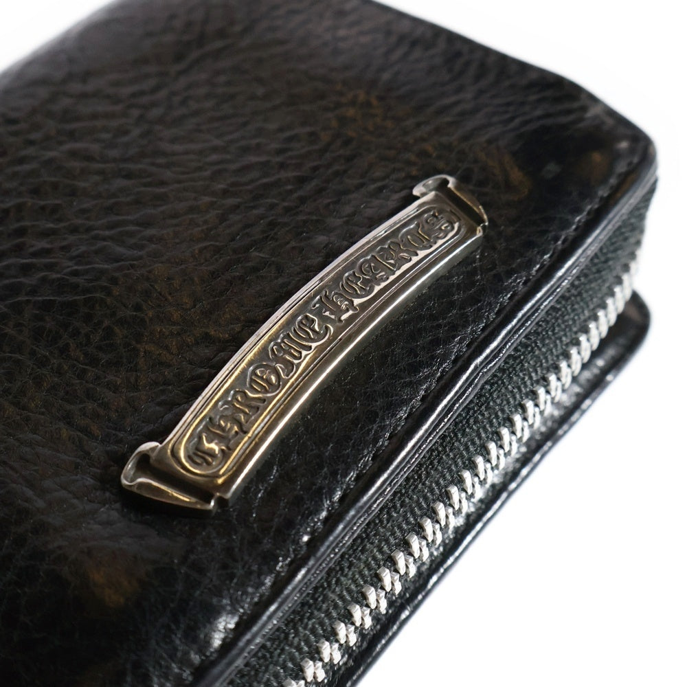 CHROME HEARTS(クロムハーツ) SQ ZIP BILL スクエアジップビル レザーウォレット 財布 ブラック BCA376