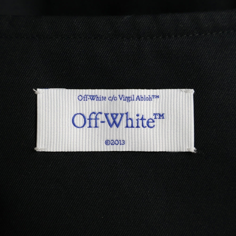 OFF-WHITE(オフホワイト) Baseball Cotton Shirt ベースボール コットン シャツ OMGG014S24FAB004 ブラック/ブルー