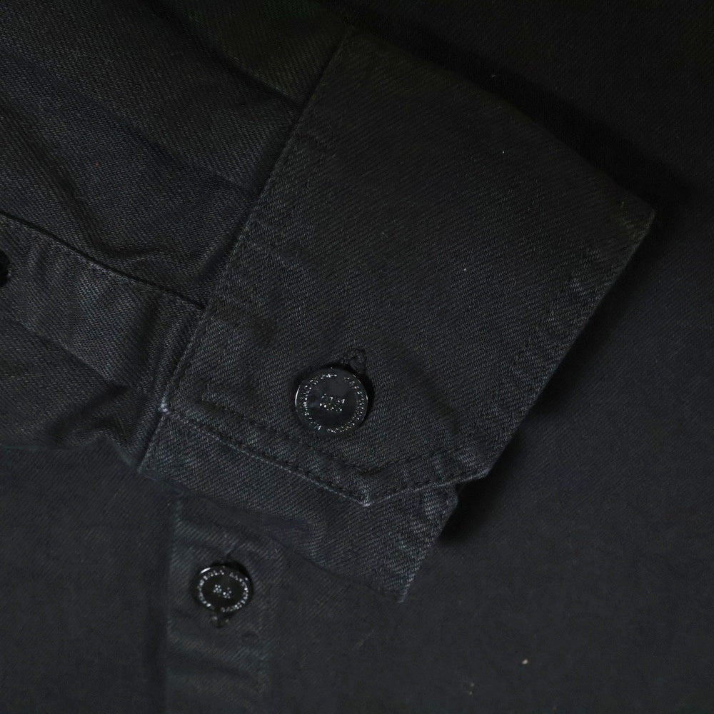 RAF SIMONS(ラフシモンズ) 22AW PIN OVERSIZED DENIM SHIRT オーバーサイズデニムシャツ ブラック 222-M243