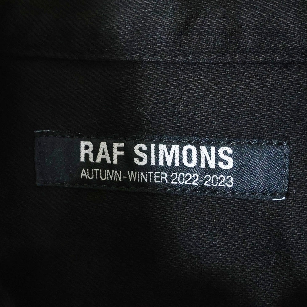 RAF SIMONS(ラフシモンズ) 22AW PIN OVERSIZED DENIM SHIRT オーバーサイズデニムシャツ ブラック 222-M243