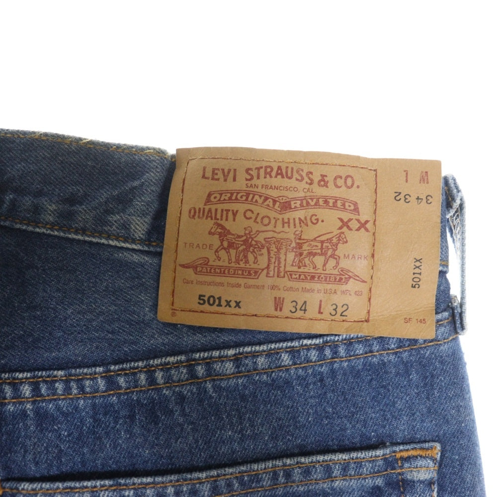 Levi's(リーバイス) 90s VINTAGE 501XX USA製 バレンシア工場 ボタン裏555 ボタンフライデニムパンツ ジーンズ インディゴ