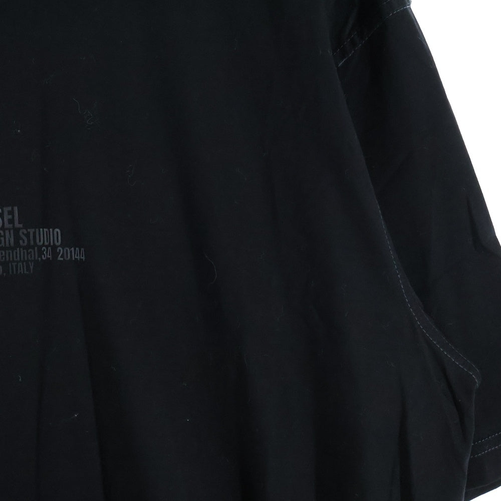 DIESEL(ディーゼル) フロントロゴ 半袖Tシャツ カットソー ブラック A132380QANW